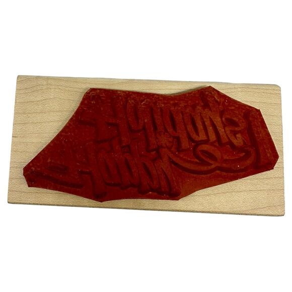 LOT OF 7 Christmas Holidays Wood Mounted Rubber Stamps Nutcracker Tree Wreath - Picture 13 of 15